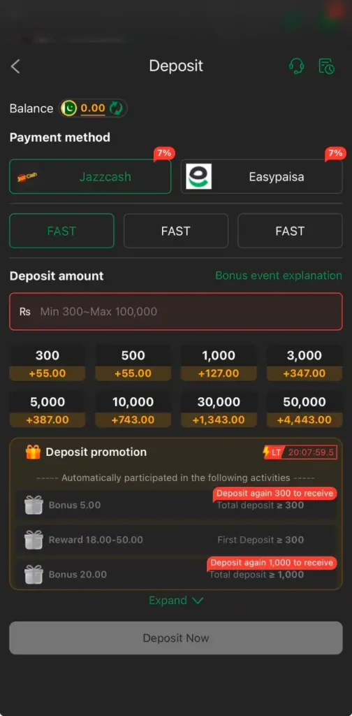 KC99 Game Deposit Page